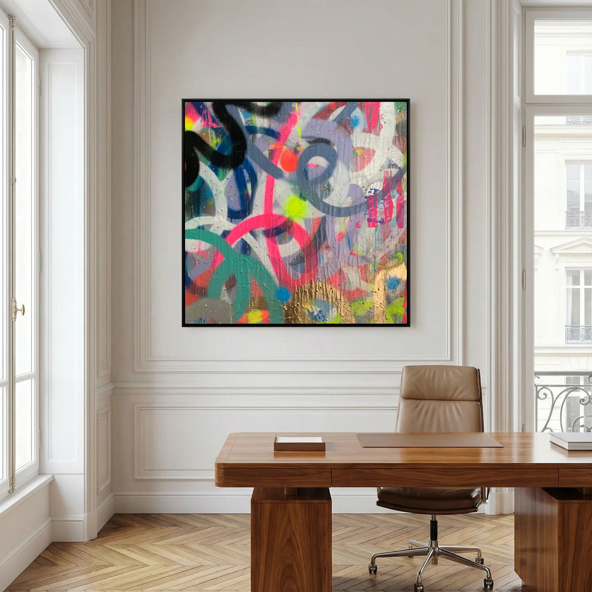 NEON FEEDBACK PRINT ON CANVAS  
