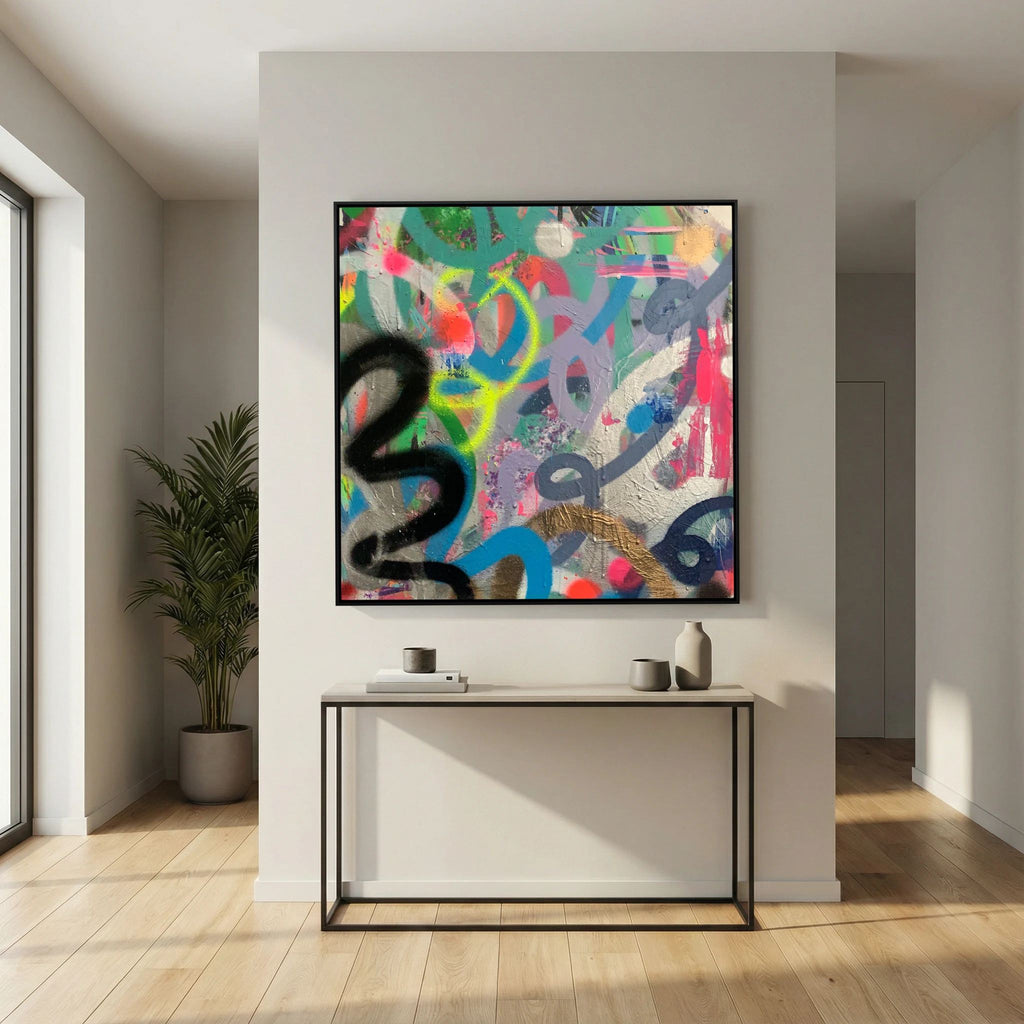 RIOT PRINT ON CANVAS  