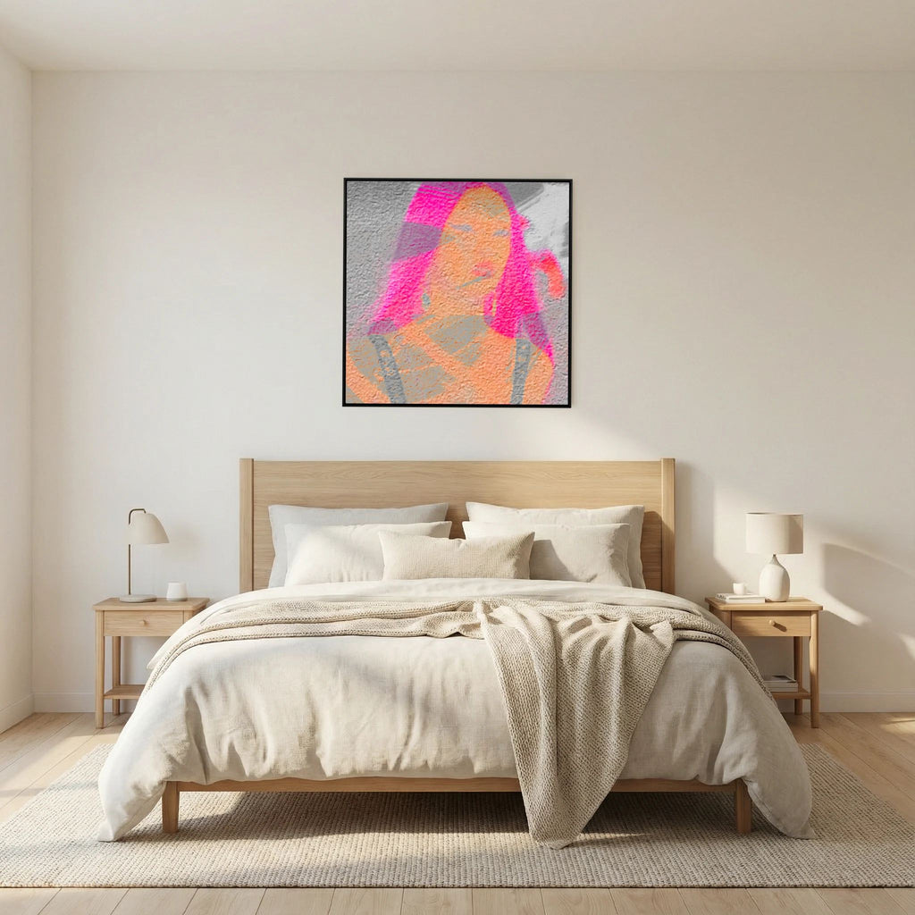 Santa Monica Fuchsia Print on Canvas