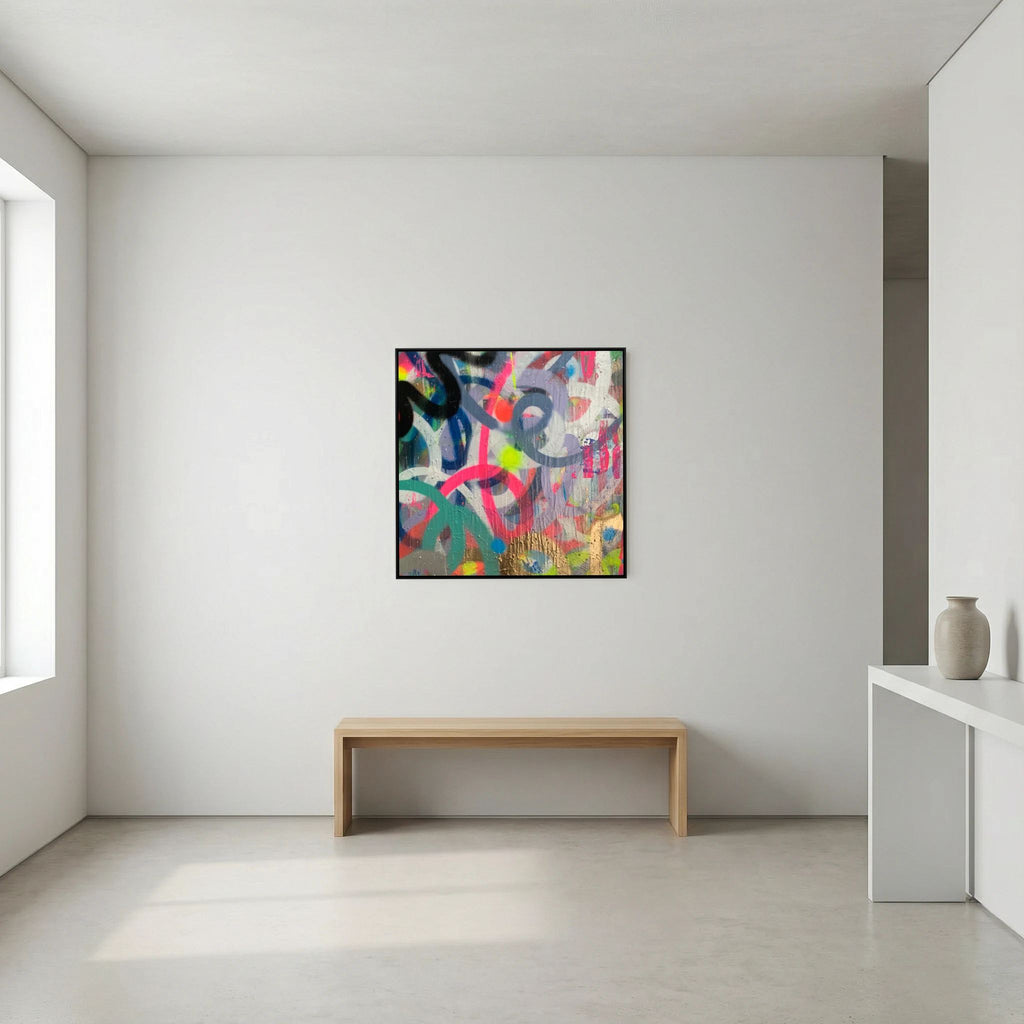 NEON FEEDBACK PRINT ON CANVAS  