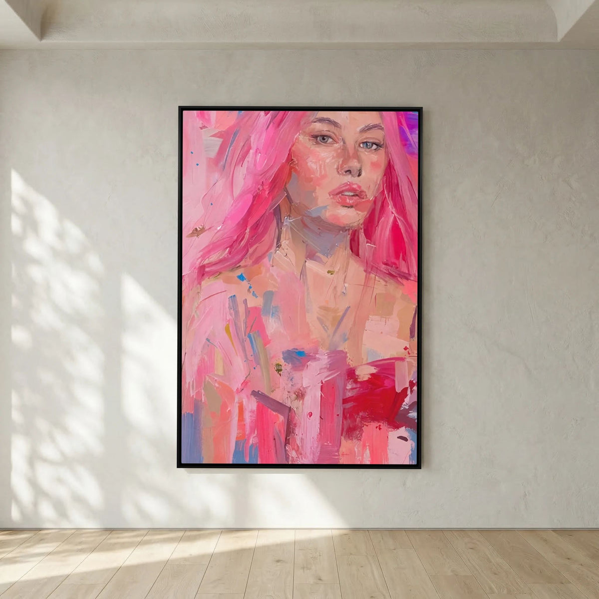 MAYA IN PINK PRINT ON CANVAS