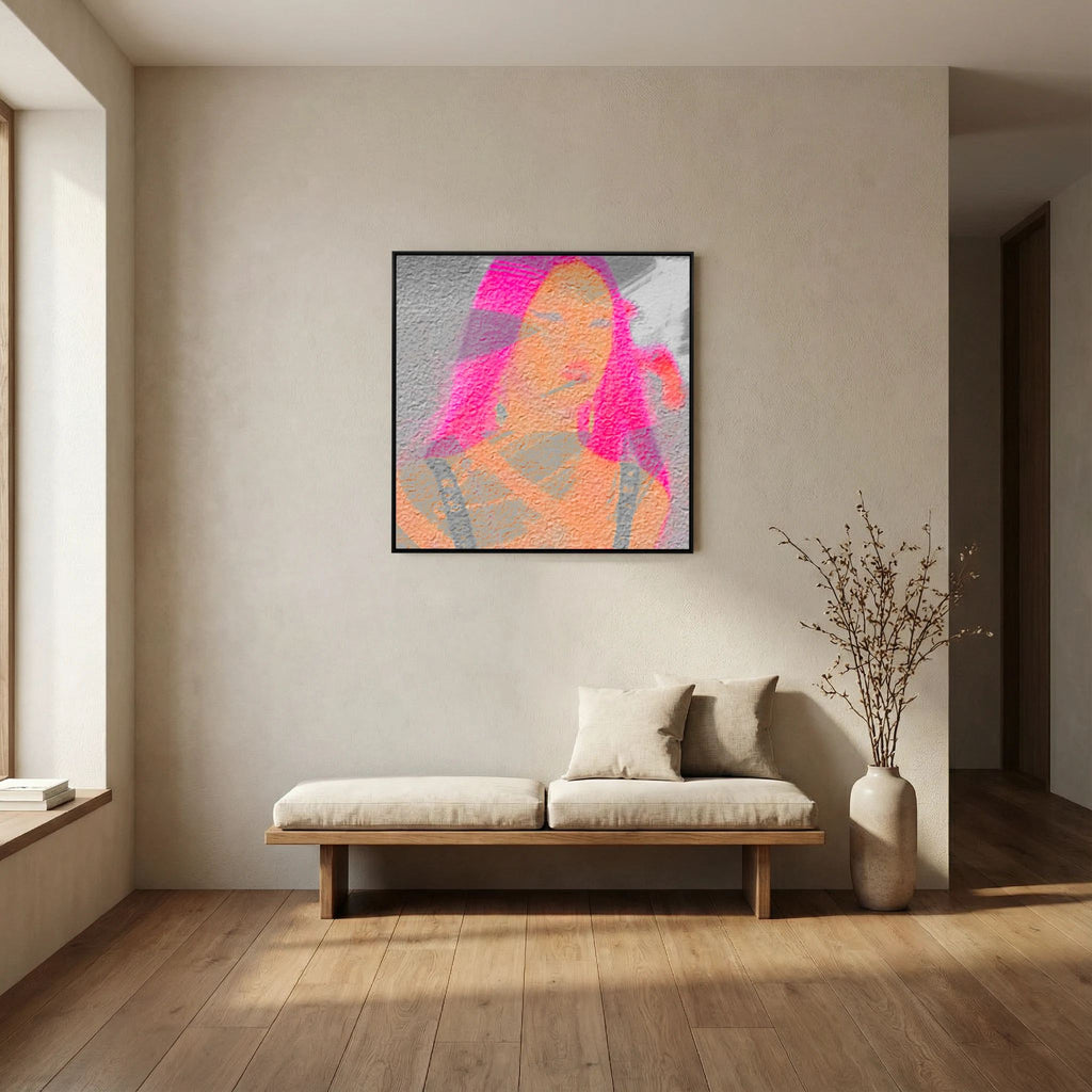 Santa Monica Fuchsia Print on Canvas