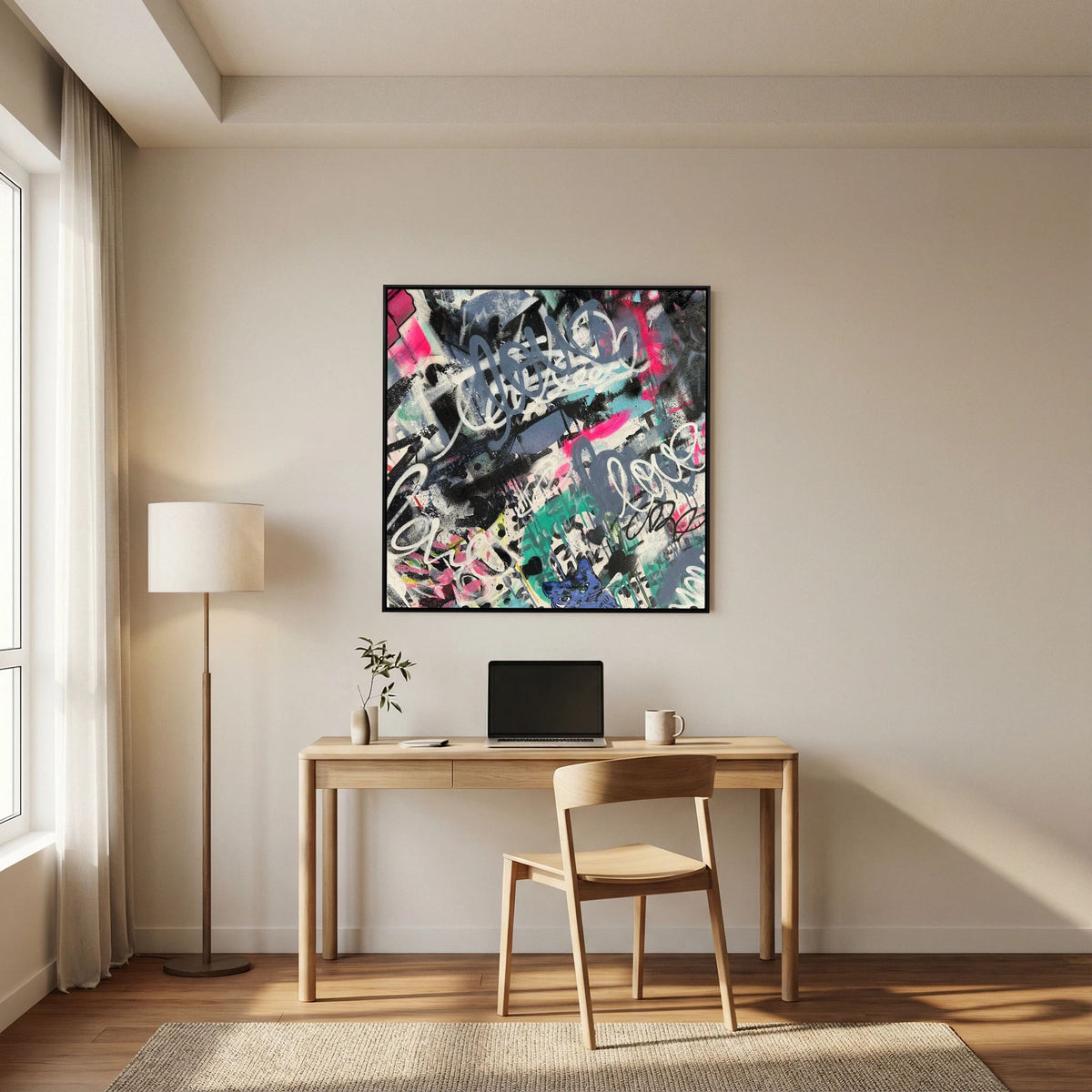 F**K I LOVE MY CAT PRINT ON CANVAS