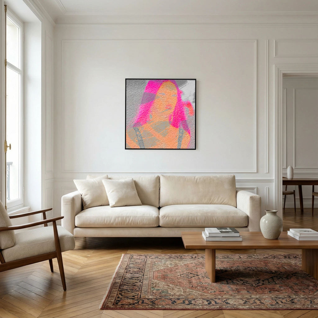 Santa Monica Fuchsia Print on Canvas