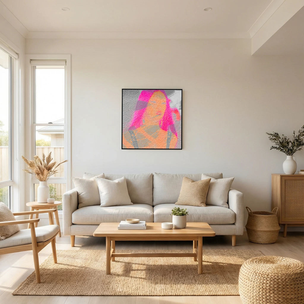 Santa Monica Fuchsia Print on Canvas