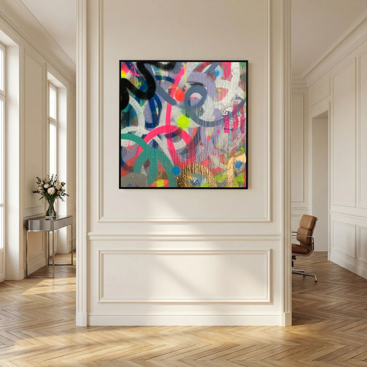 NEON FEEDBACK PRINT ON CANVAS  