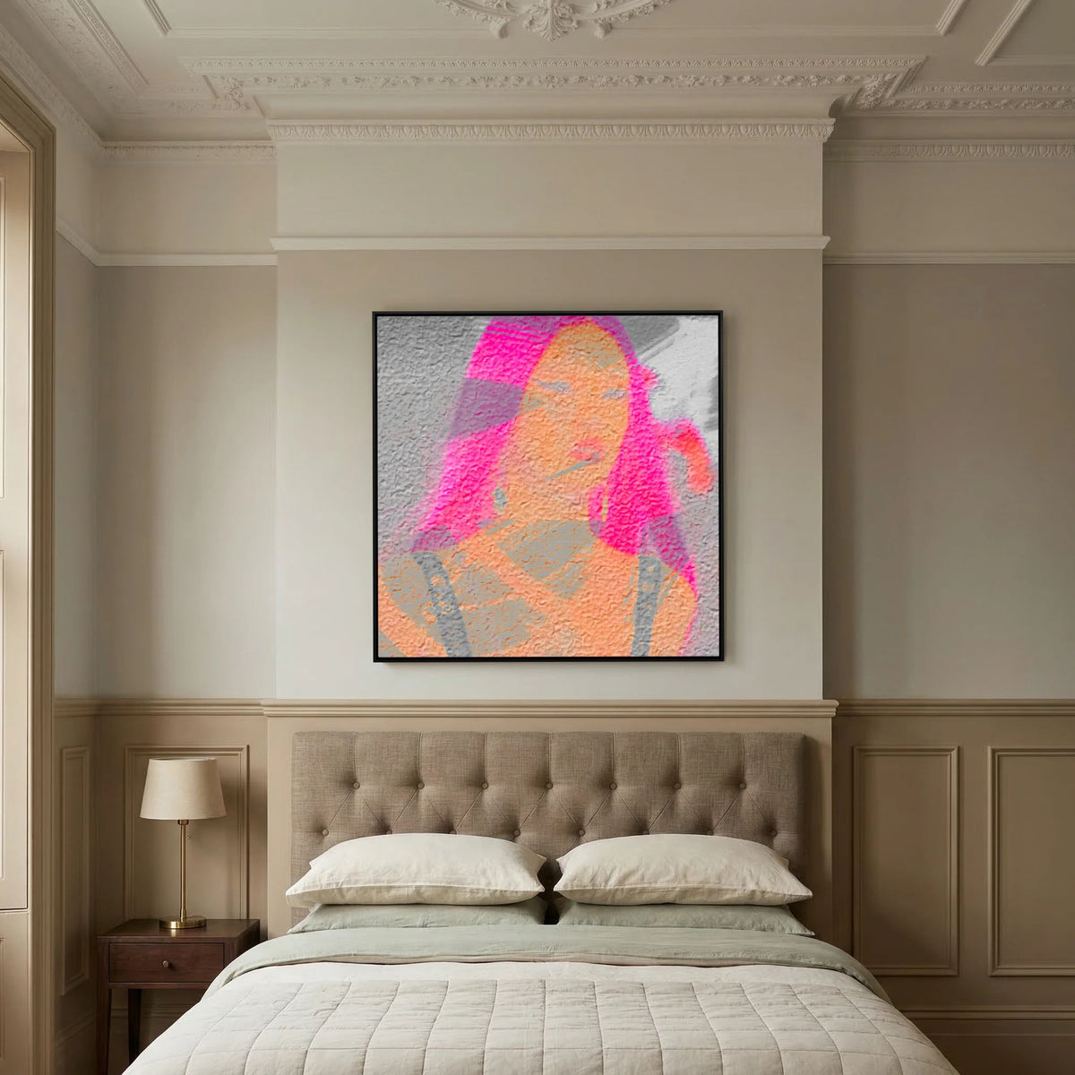 Santa Monica Fuchsia Print on Canvas