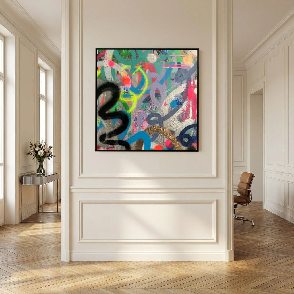RIOT PRINT ON CANVAS  