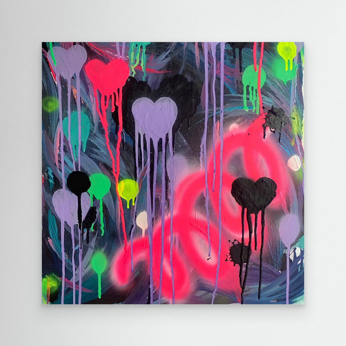 DRIPPING HEARTS (2021) CANVAS PRINT  