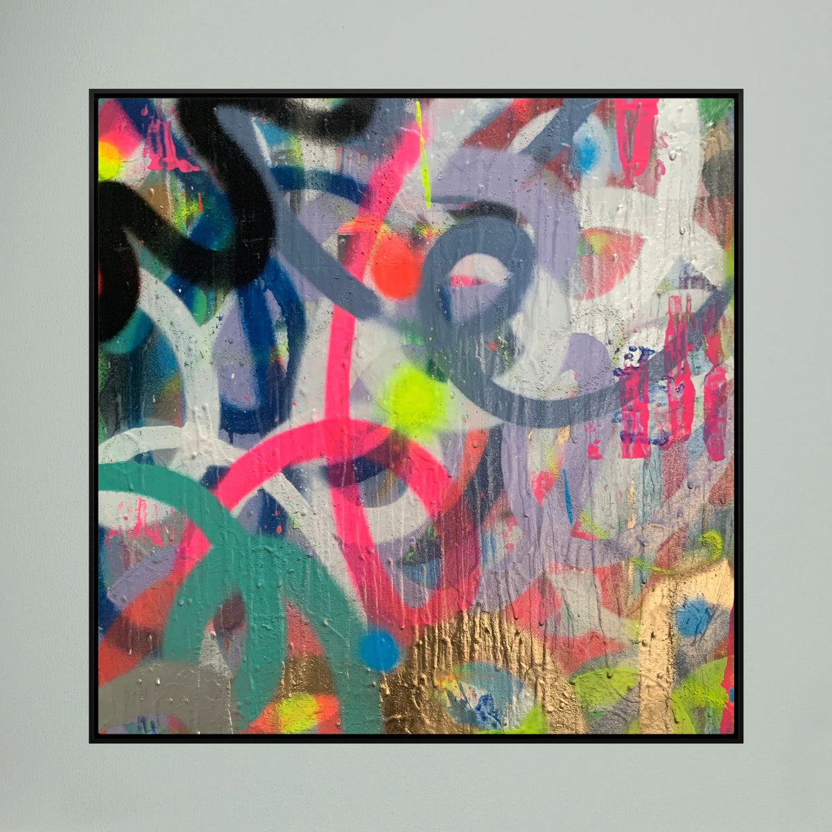 NEON FEEDBACK PRINT ON CANVAS  