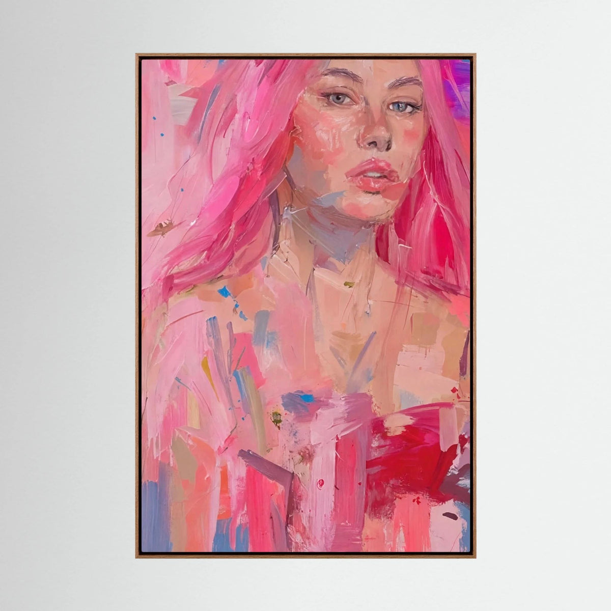 MAYA IN PINK PRINT ON CANVAS