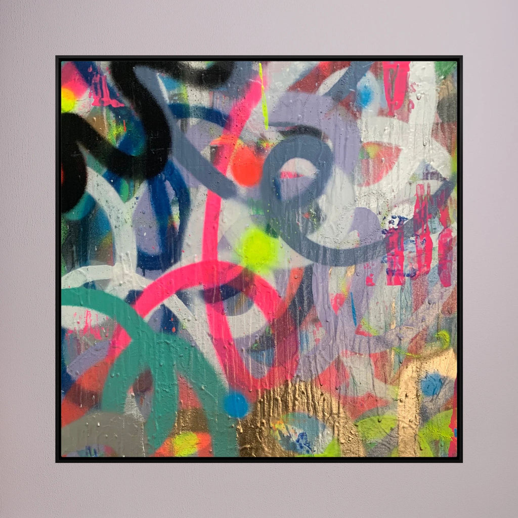 NEON FEEDBACK PRINT ON CANVAS  