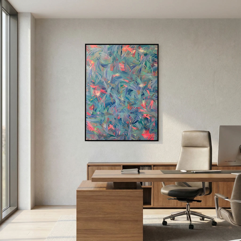 BLUE FEATHERS (2021) CANVAS PRINT 