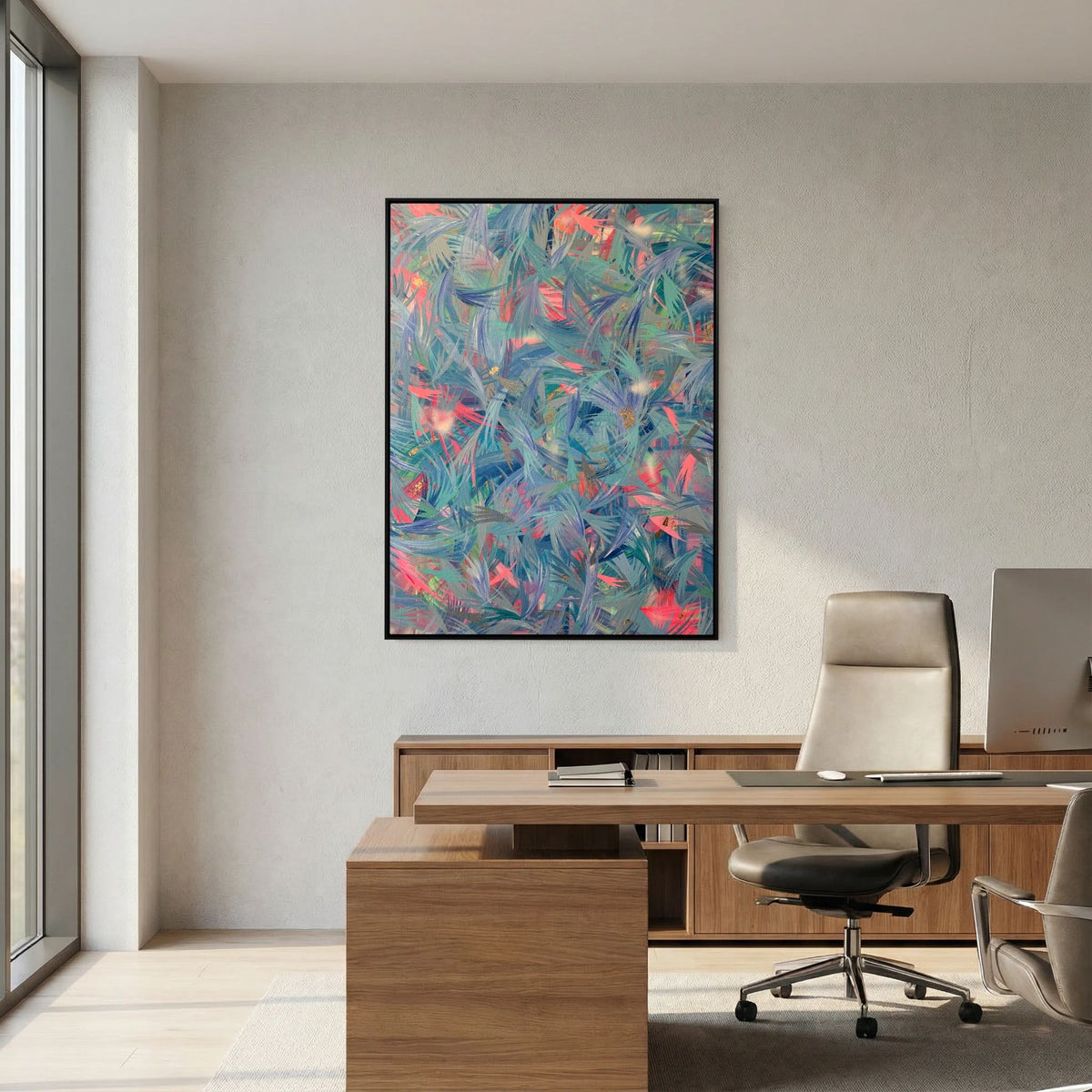 BLUE FEATHERS (2021) CANVAS PRINT 