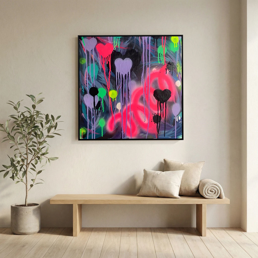 DRIPPING HEARTS (2021) CANVAS PRINT  