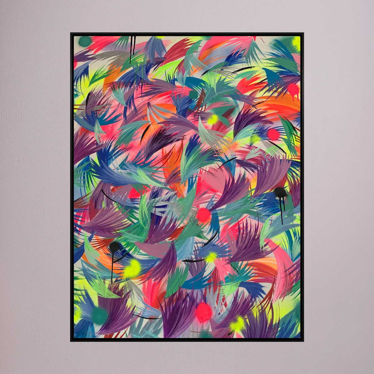NEON FEATHERS (2021) CANVAS PRINT