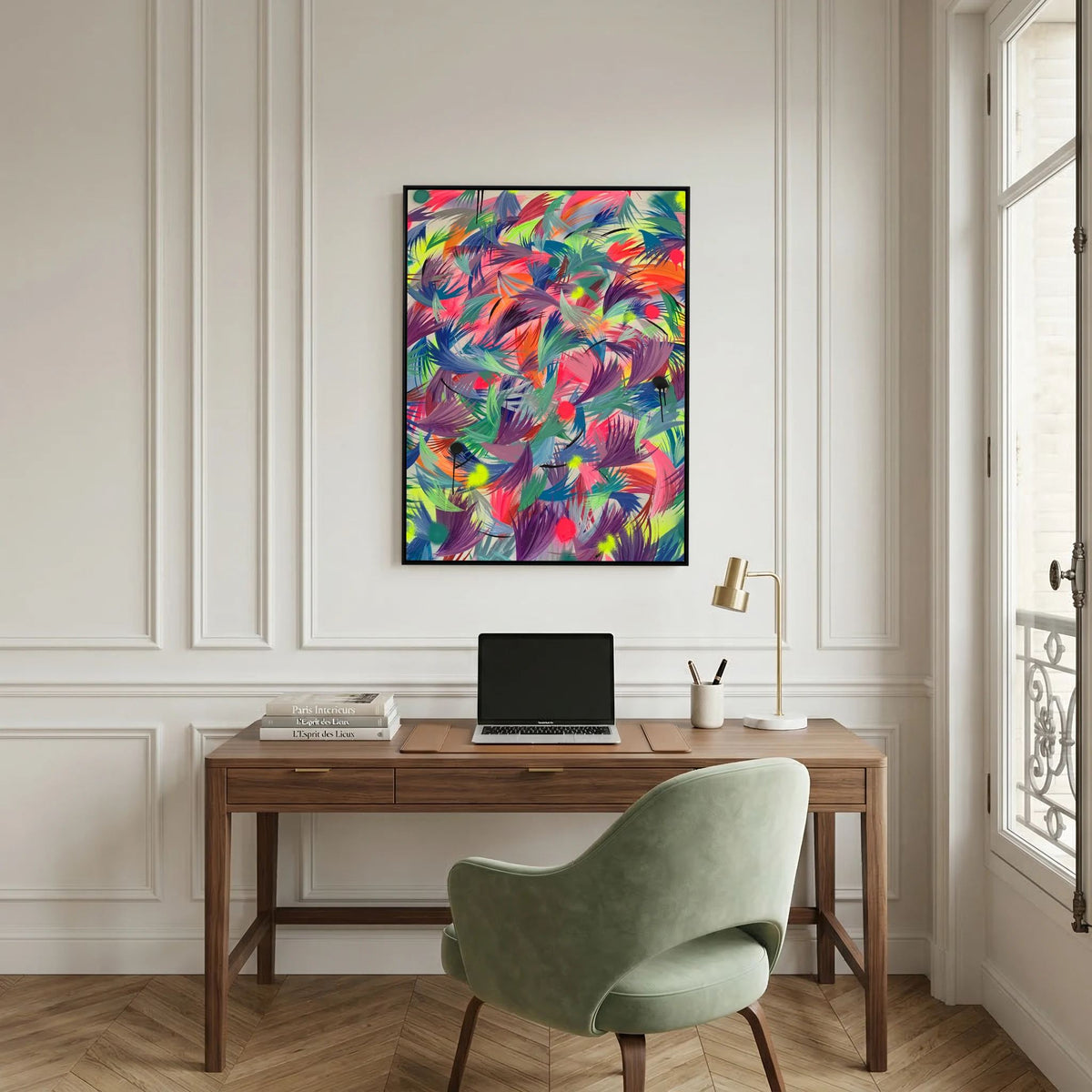 NEON FEATHERS (2021) CANVAS PRINT