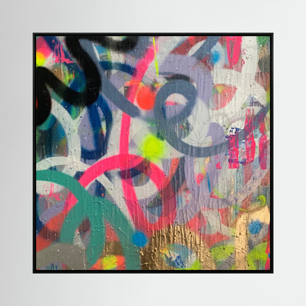 NEON FEEDBACK PRINT ON CANVAS  