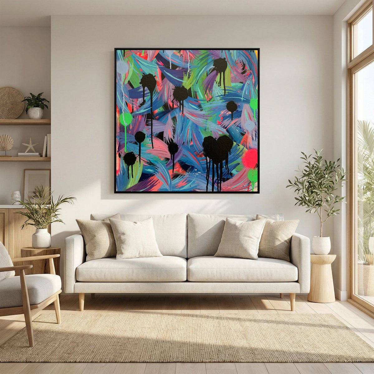 BLACK HEARTS CLUB (2020) PRINT ON CANVAS 