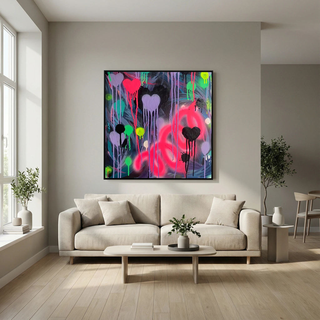 DRIPPING HEARTS (2021) CANVAS PRINT  