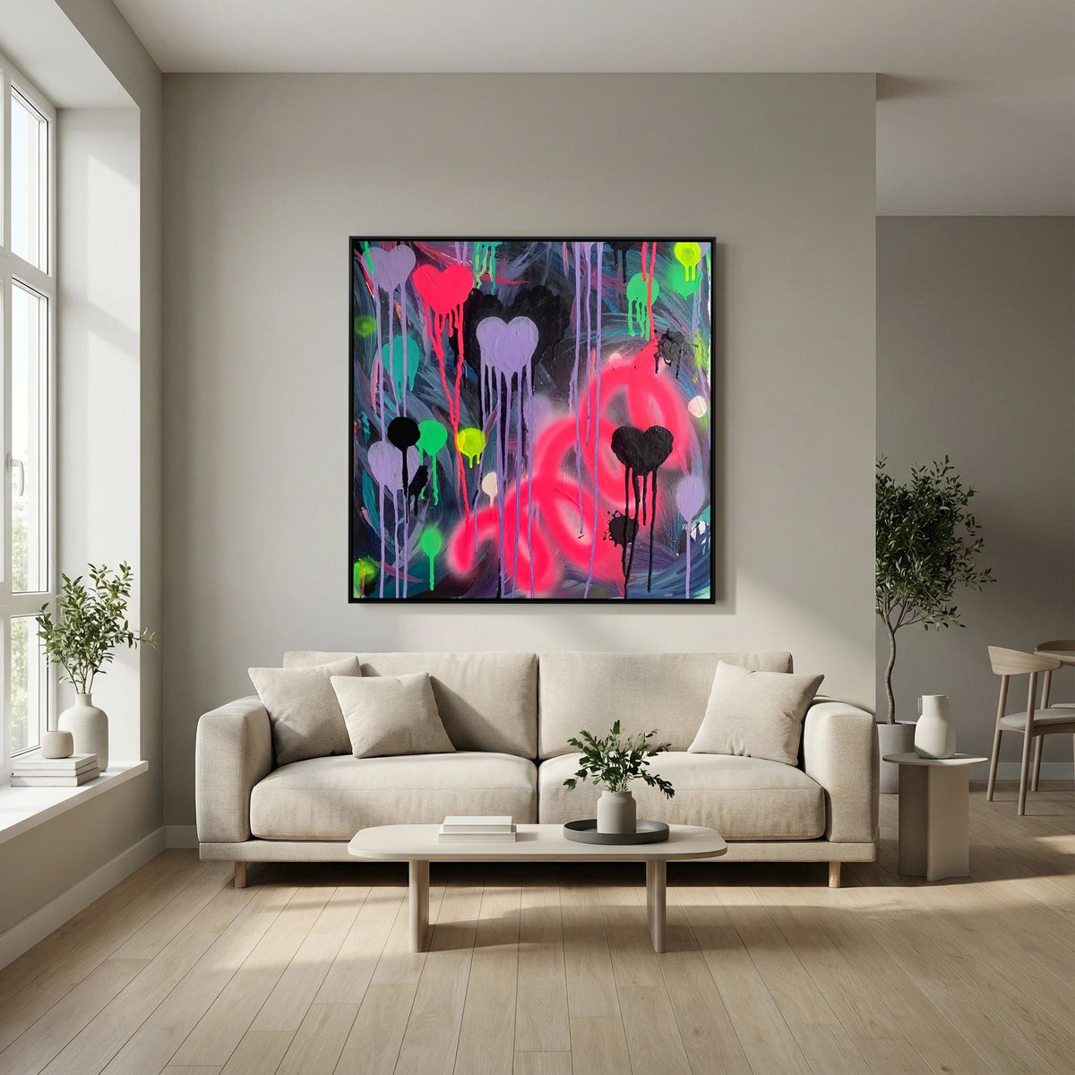 DRIPPING HEARTS (2021) CANVAS PRINT  