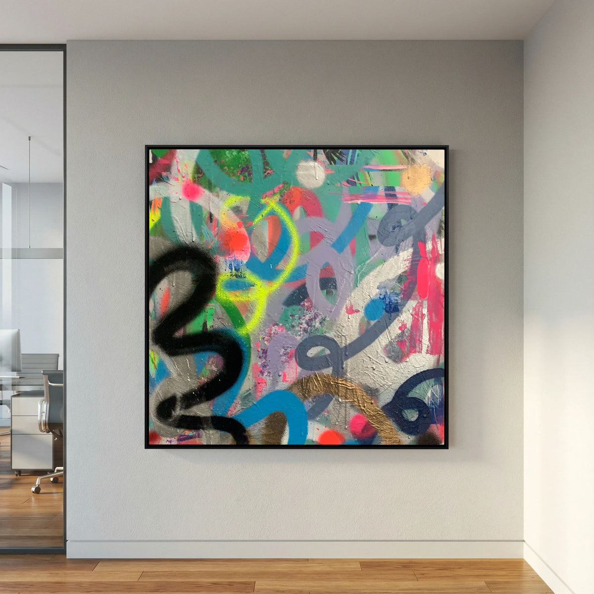 RIOT PRINT ON CANVAS  