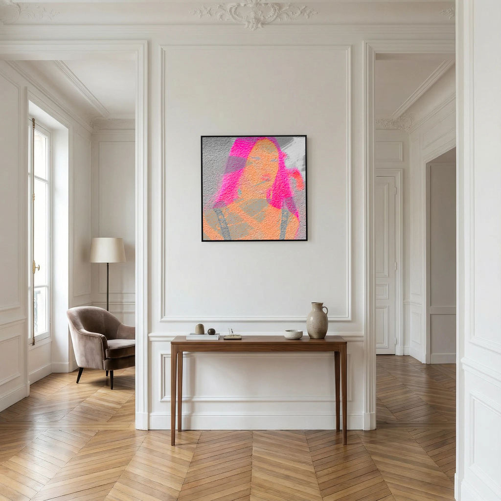 Santa Monica Fuchsia Print on Canvas