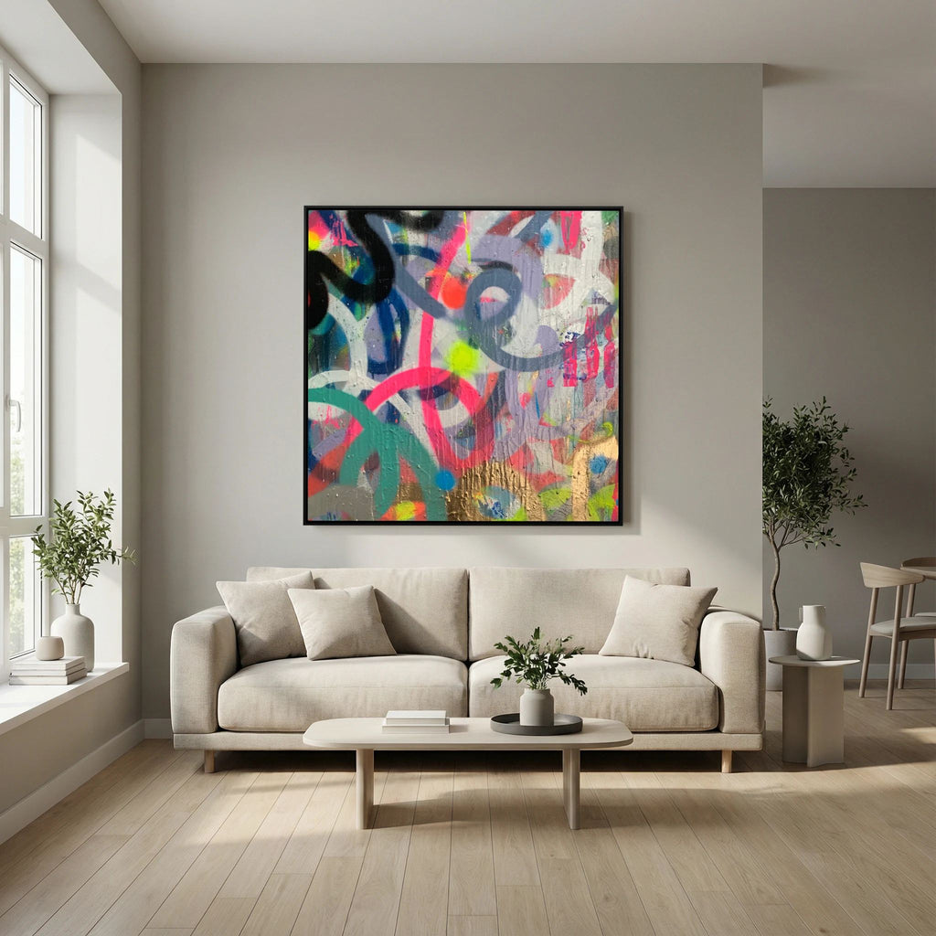 NEON FEEDBACK PRINT ON CANVAS  