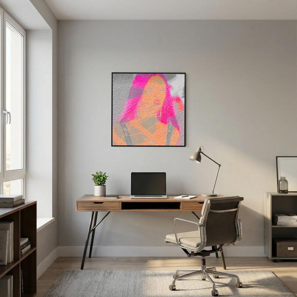 Santa Monica Fuchsia Print on Canvas