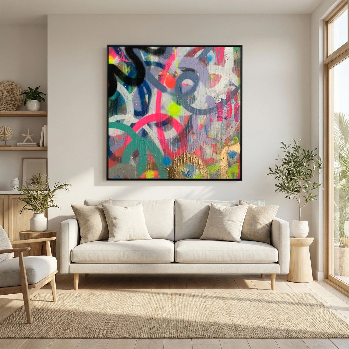 NEON FEEDBACK PRINT ON CANVAS  