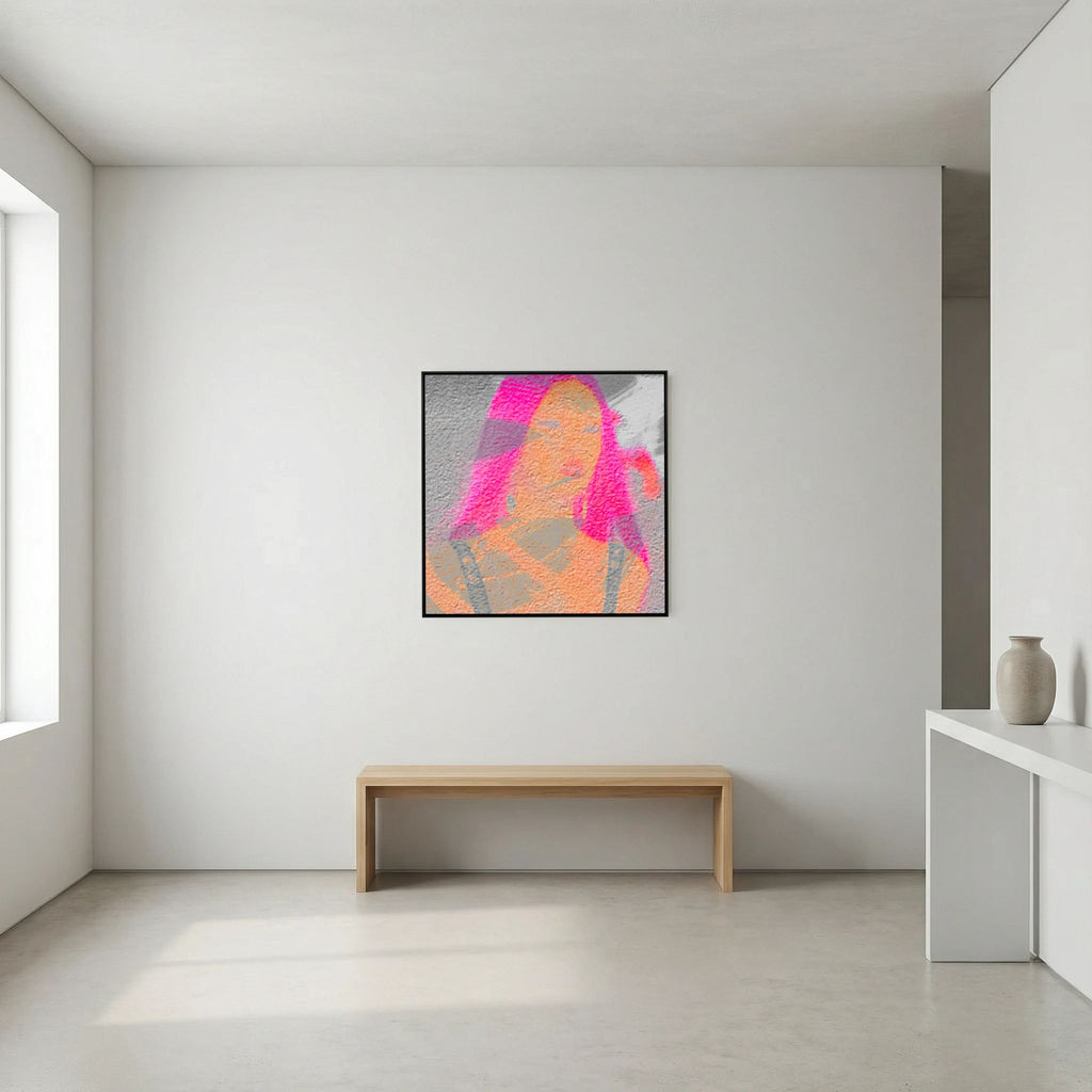 Santa Monica Fuchsia Print on Canvas