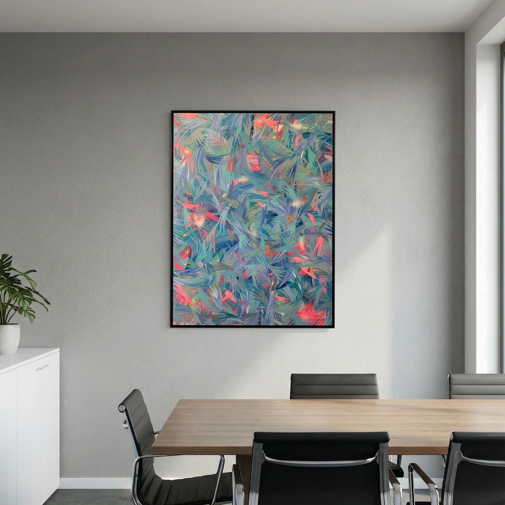 BLUE FEATHERS (2021) CANVAS PRINT 