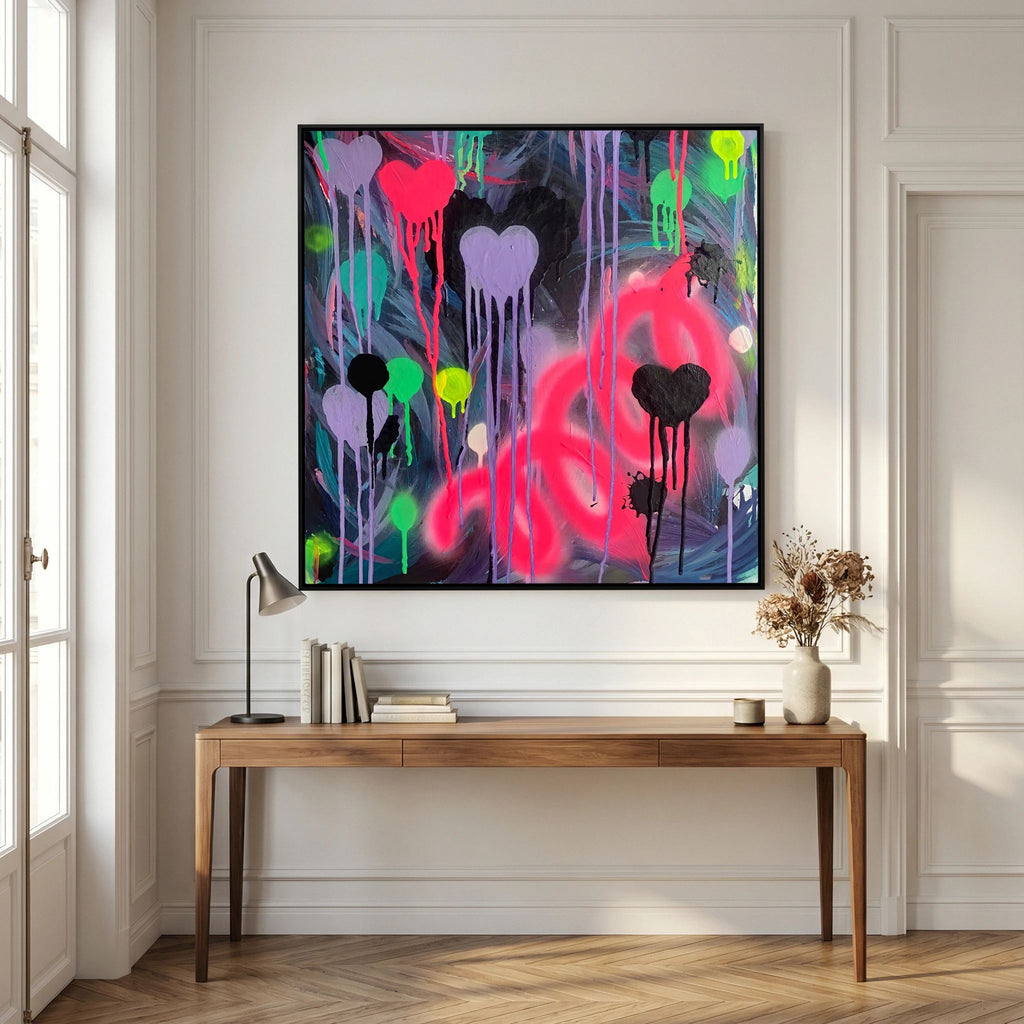 DRIPPING HEARTS (2021) CANVAS PRINT  