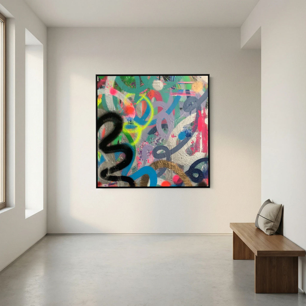 RIOT PRINT ON CANVAS  