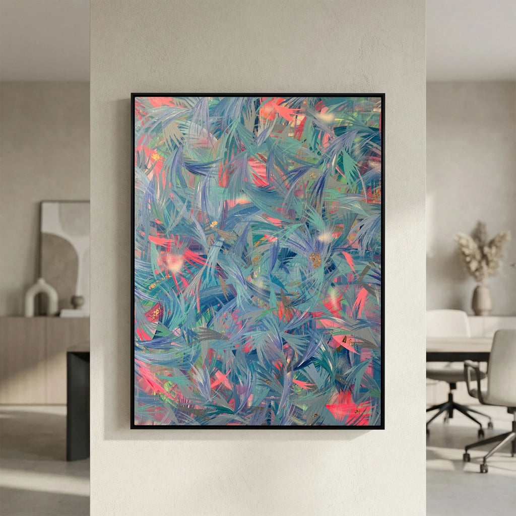 BLUE FEATHERS (2021) CANVAS PRINT 