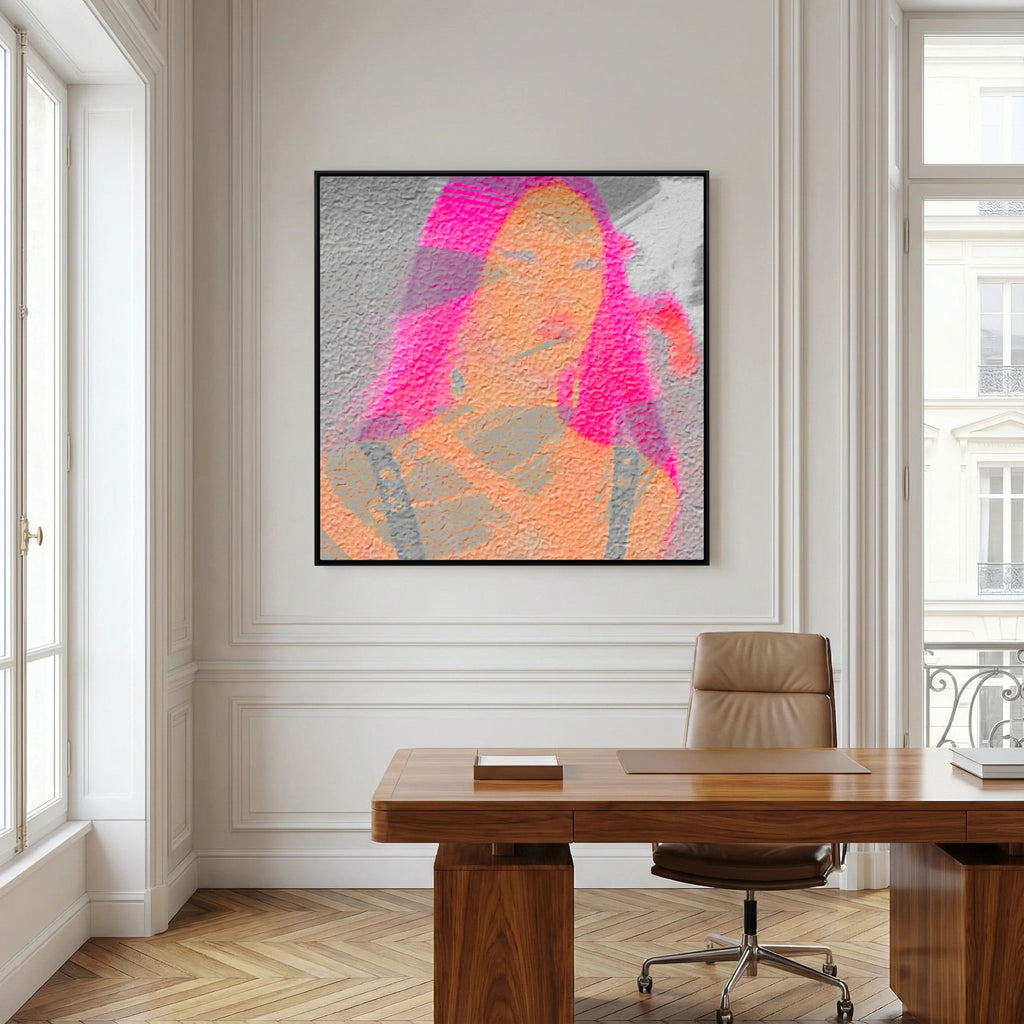 Santa Monica Fuchsia Print on Canvas