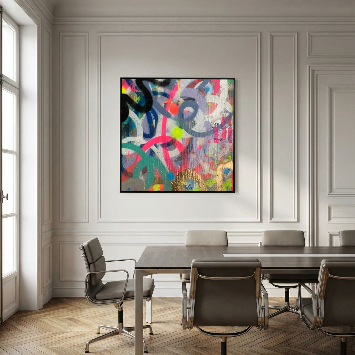 NEON FEEDBACK PRINT ON CANVAS  