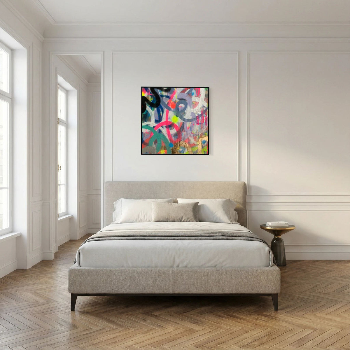 NEON FEEDBACK PRINT ON CANVAS  