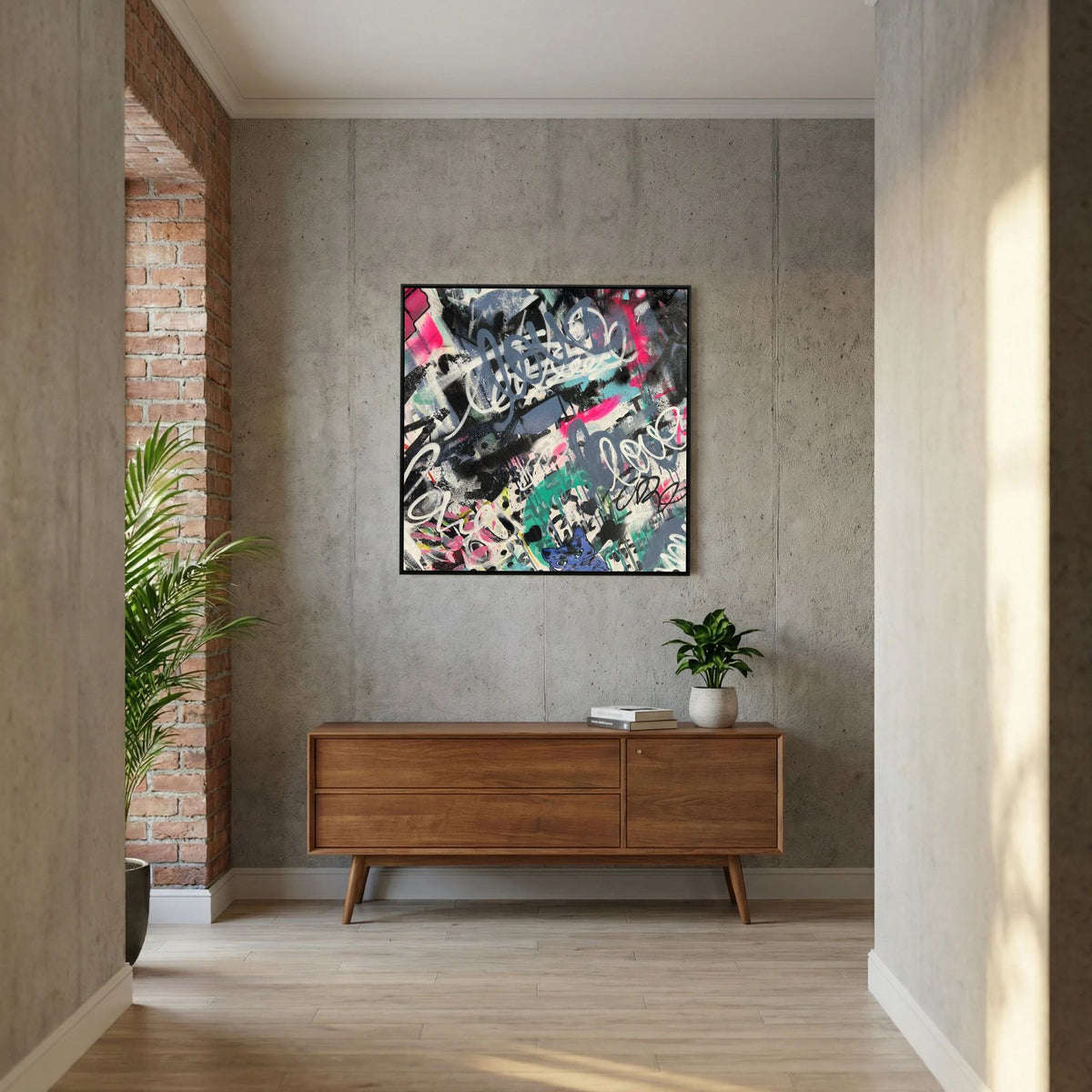 F**K I LOVE MY CAT PRINT ON CANVAS