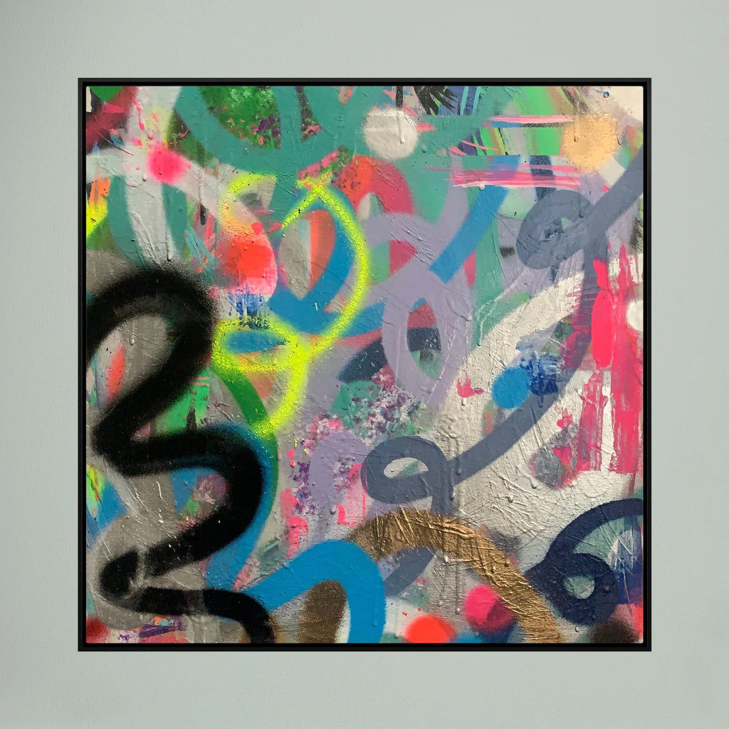 RIOT PRINT ON CANVAS  