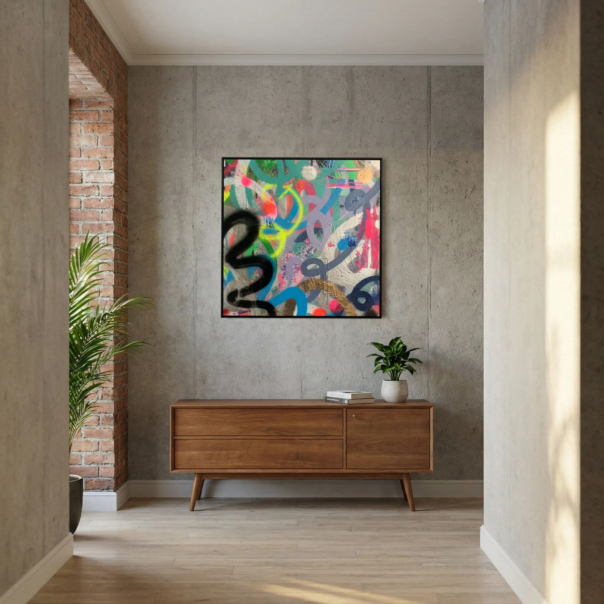 RIOT PRINT ON CANVAS  