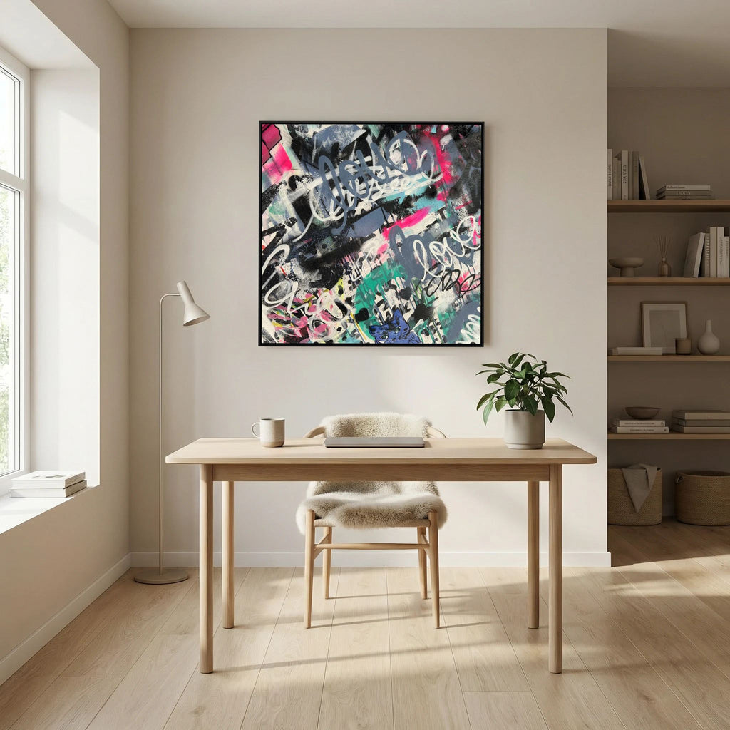 F**K I LOVE MY CAT PRINT ON CANVAS