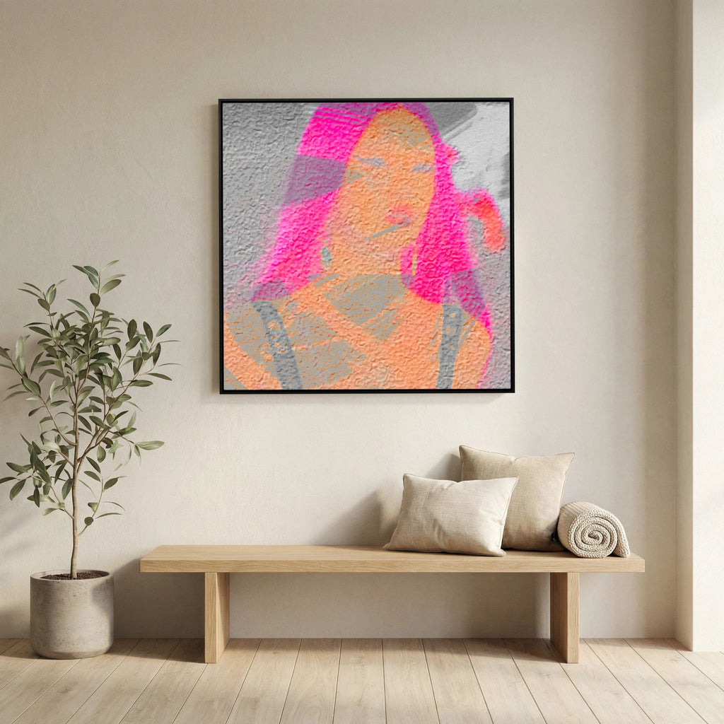 Santa Monica Fuchsia Print on Canvas
