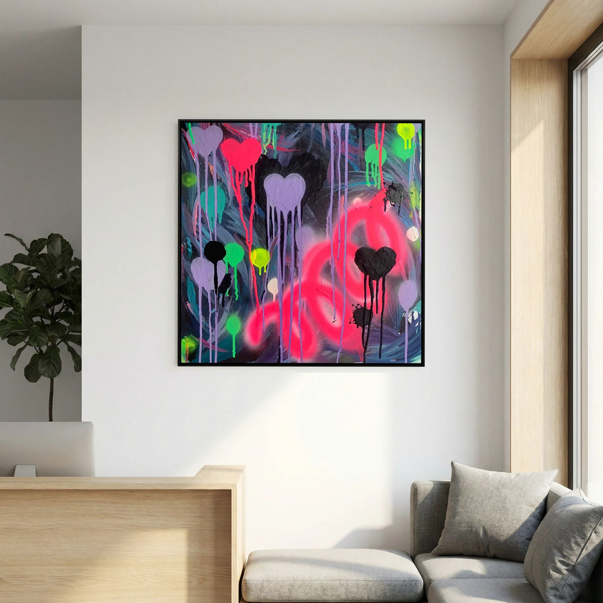 DRIPPING HEARTS (2021) CANVAS PRINT  