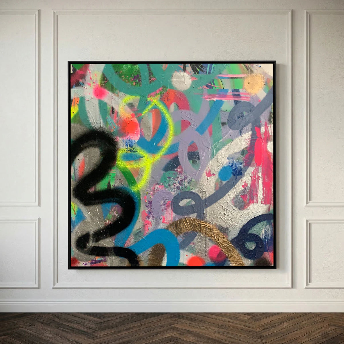 RIOT PRINT ON CANVAS  
