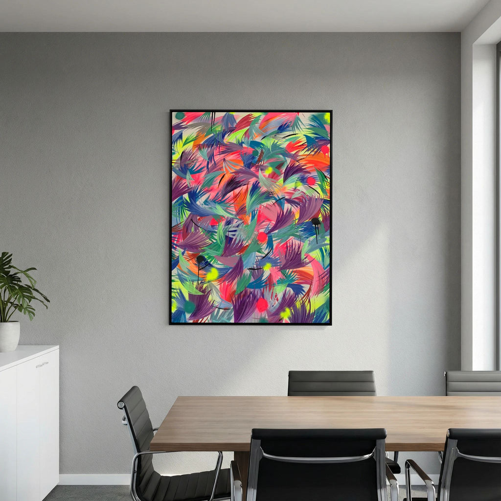 NEON FEATHERS (2021) CANVAS PRINT