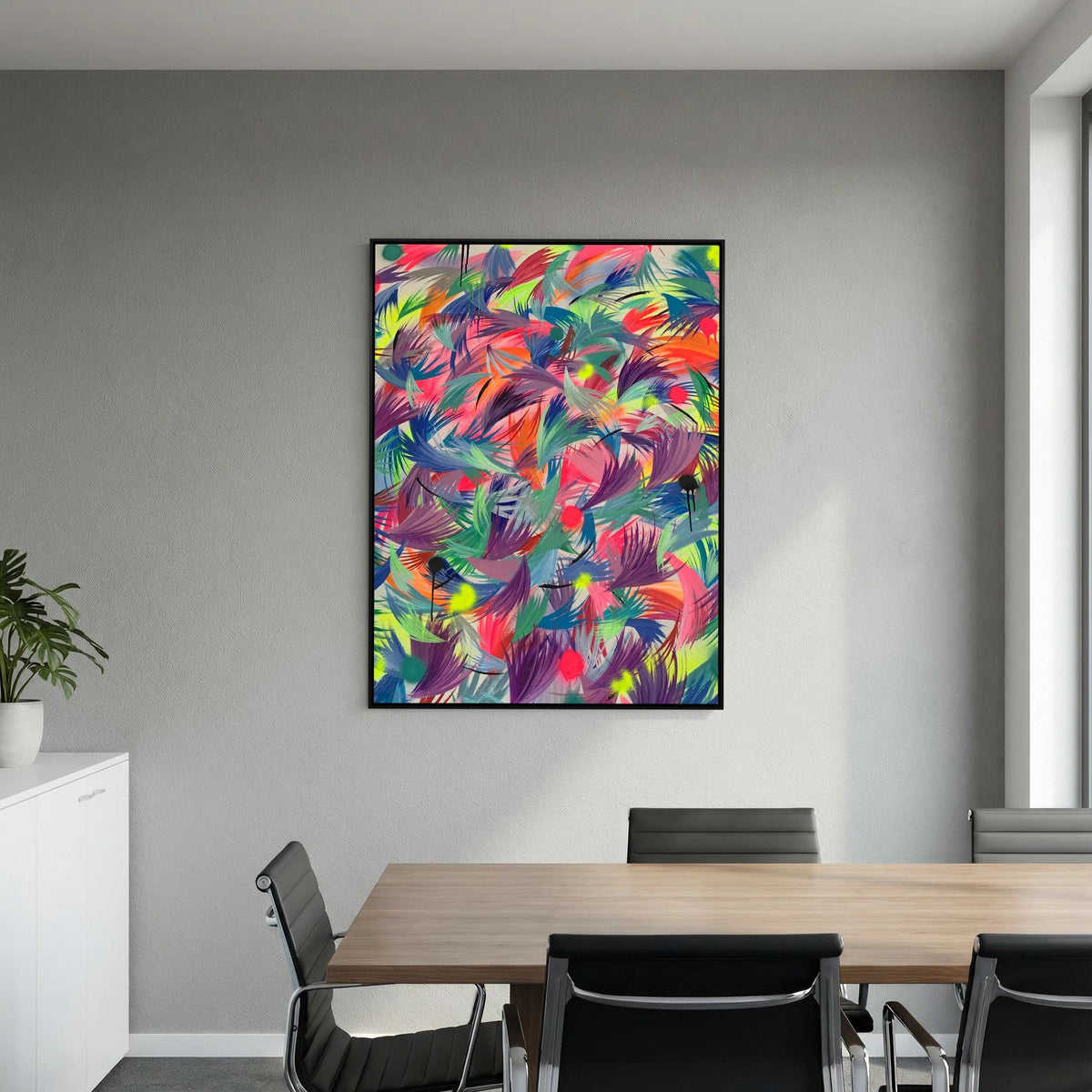 NEON FEATHERS (2021) CANVAS PRINT