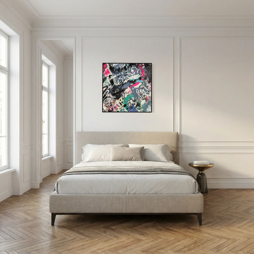F**K I LOVE MY CAT PRINT ON CANVAS