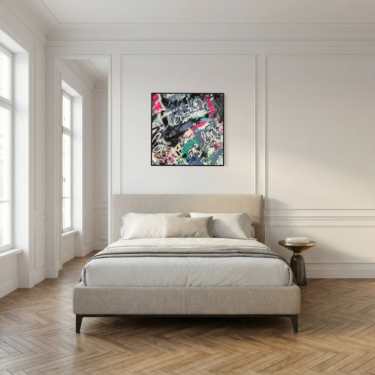F**K I LOVE MY CAT PRINT ON CANVAS