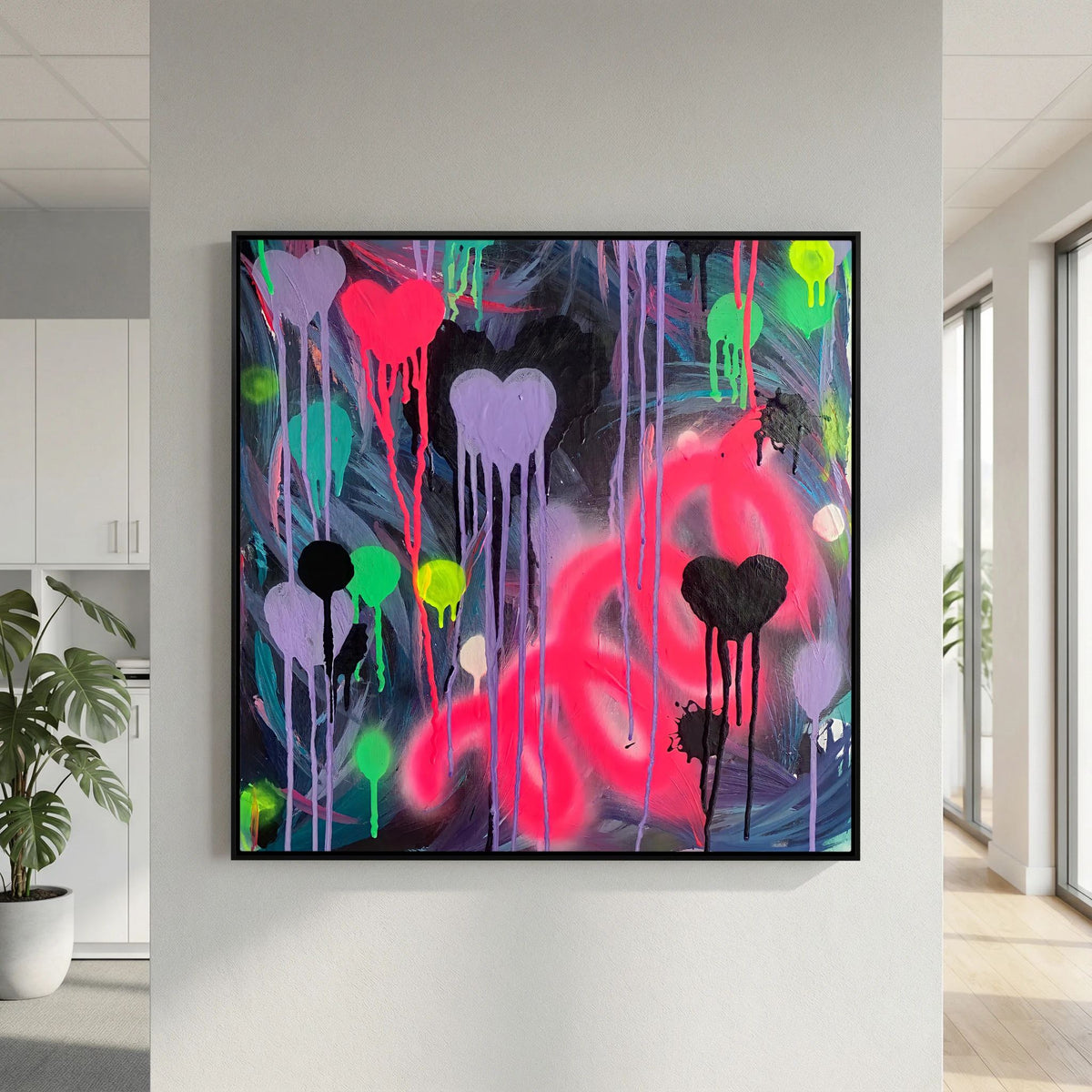 DRIPPING HEARTS (2021) CANVAS PRINT  